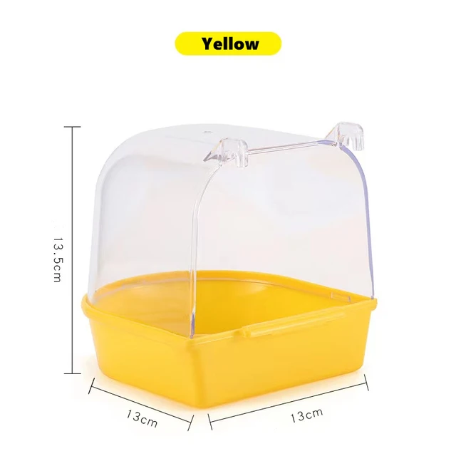 Bird Hanging Bath Cube Parrots Bathtub Bathtub Shower Box Cage Accessory For Little Bird Canary Budgerigar Cockatiel Lovebird