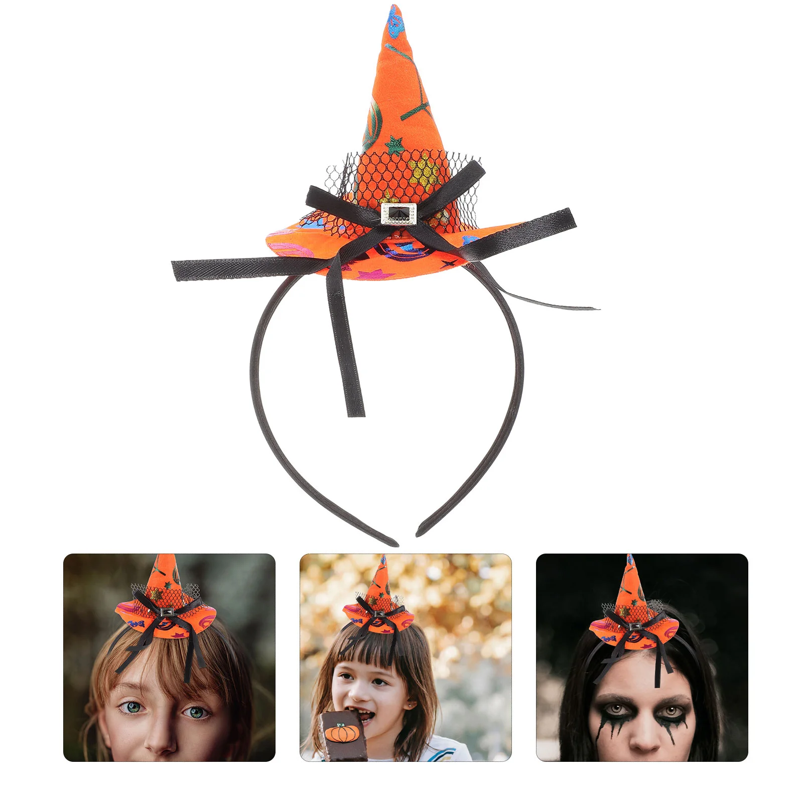 

Halloween Themed Witch Hat Headband Non Fading Party Supplies Hair Accessories Masquerade Gifts One Size Fits Most Cool