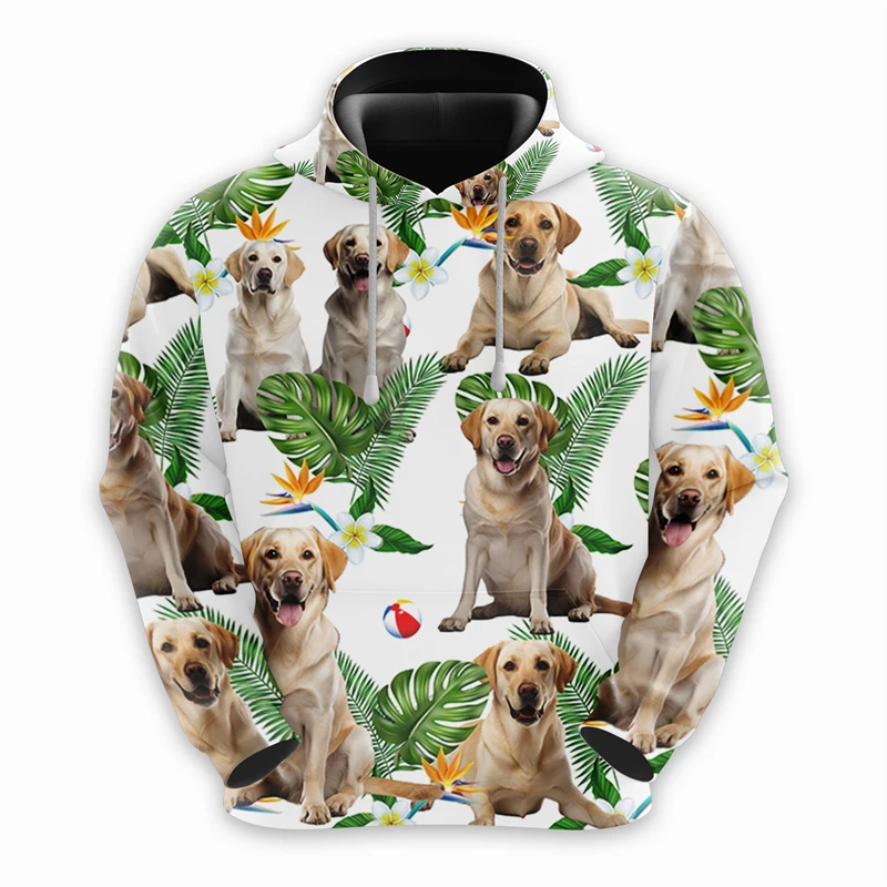 

Cute Labrador Pattern Hoodies For Men Fashion Casual 3D Dogs Printed Kids Hoodie Pullovers Funny Harajuku Oversized Sweatshirt