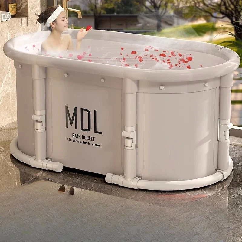 

Portable Foldable Bathtub Adult Deep Round Home Spa Soaking Tub Collapsible Compact Easy Drain Spa Gonflable Banheira Retratil