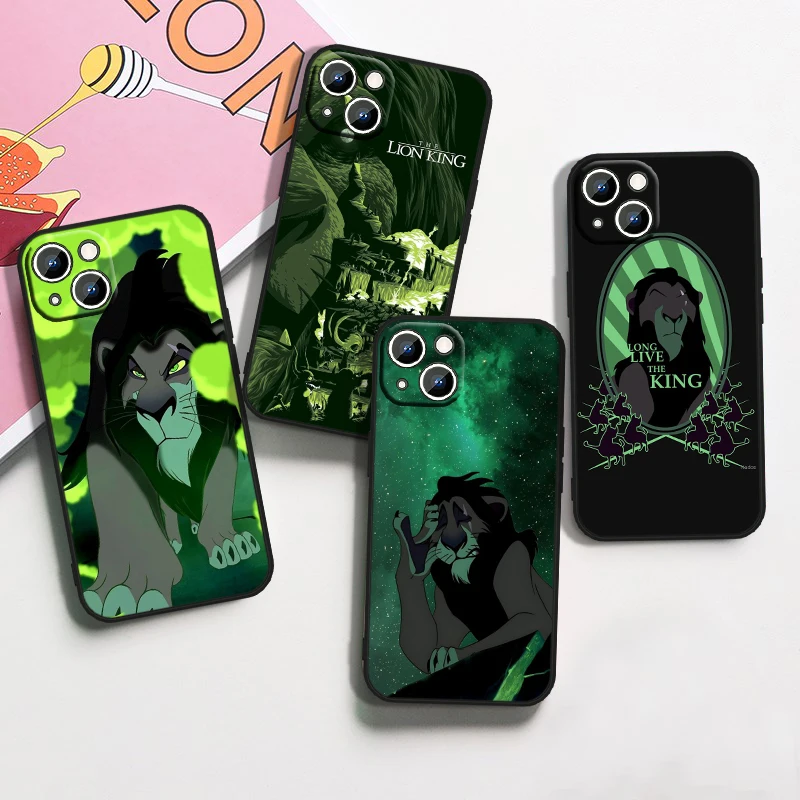 Disney Scar Cool For Apple iPhone 15 14 13 12 Mini 11 XS XR X 8 7 Pro Max Plus Soft Silicone Black Phone Case