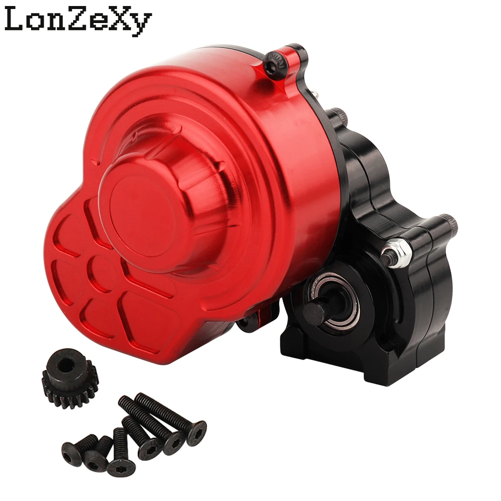 Complete Metal Transmission Gearbox with Gear for 1/10 RC Crawler Car Axial SCX10 Upgrade Parts