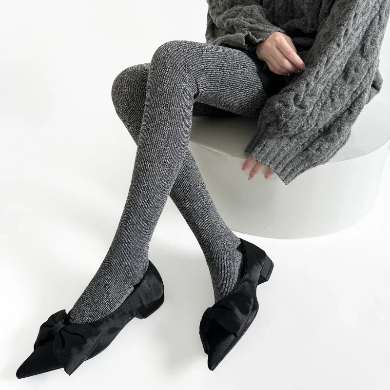 Autumn and Winter Women Tights Wool Cashmere Warm Thigh High Stockings Pantyhose Sexy Lingerie Hosiery Tights Pantyhose Leggings