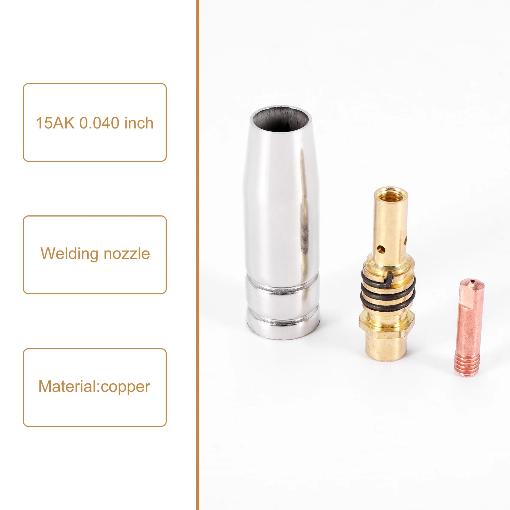 BHBD-11 Pz/set Ugello di Saldatura Mig Saldatore Torcia Ugelli Punta D'oro Supporto Punte di Contatto 0.040 Pollici Diffusore di Gas Set Per Torce