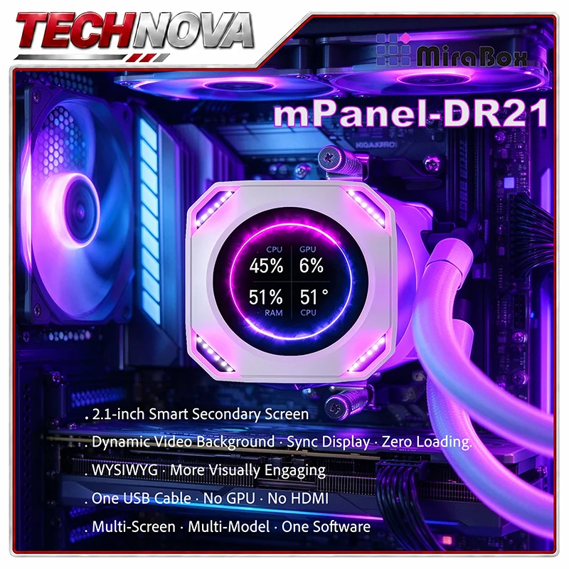 Pc Water Cooling - Mirabox DR21 2.1 Inch PC Case