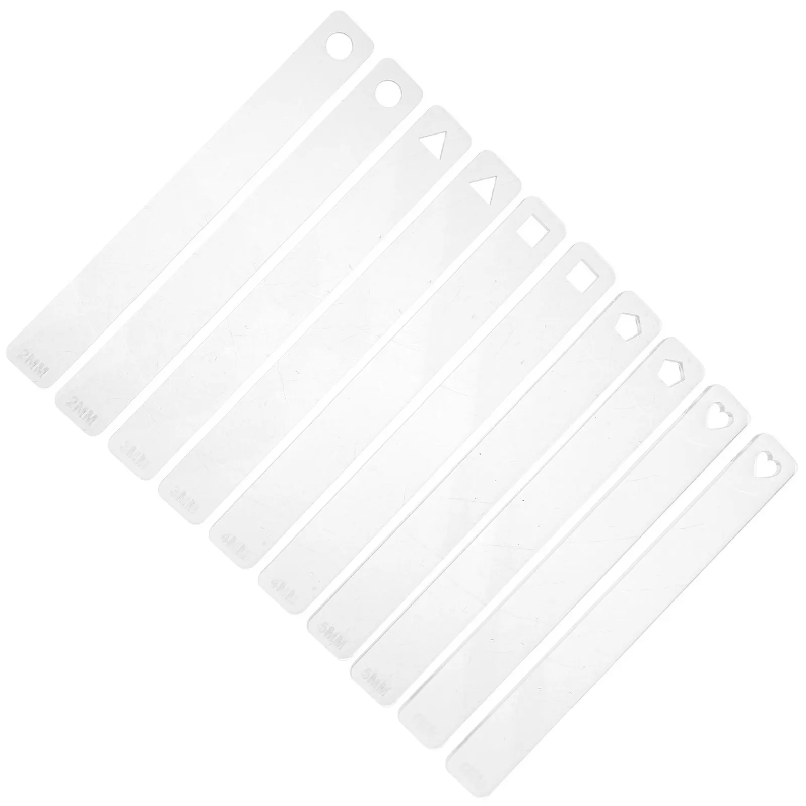 

10Pcs Pottery Tools Acrylic Transparent Rolling Pin Guides for Polymer Clay Depth Measuring Pottery Teaching Rolling Mud Stick