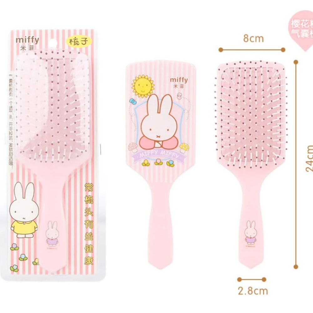 Kawaii Miffy Air Cushion Comb Creates Fluffy Style Without Damaging Hair Miffy Air Cushion Comb Gentle Massage Comb for Women.