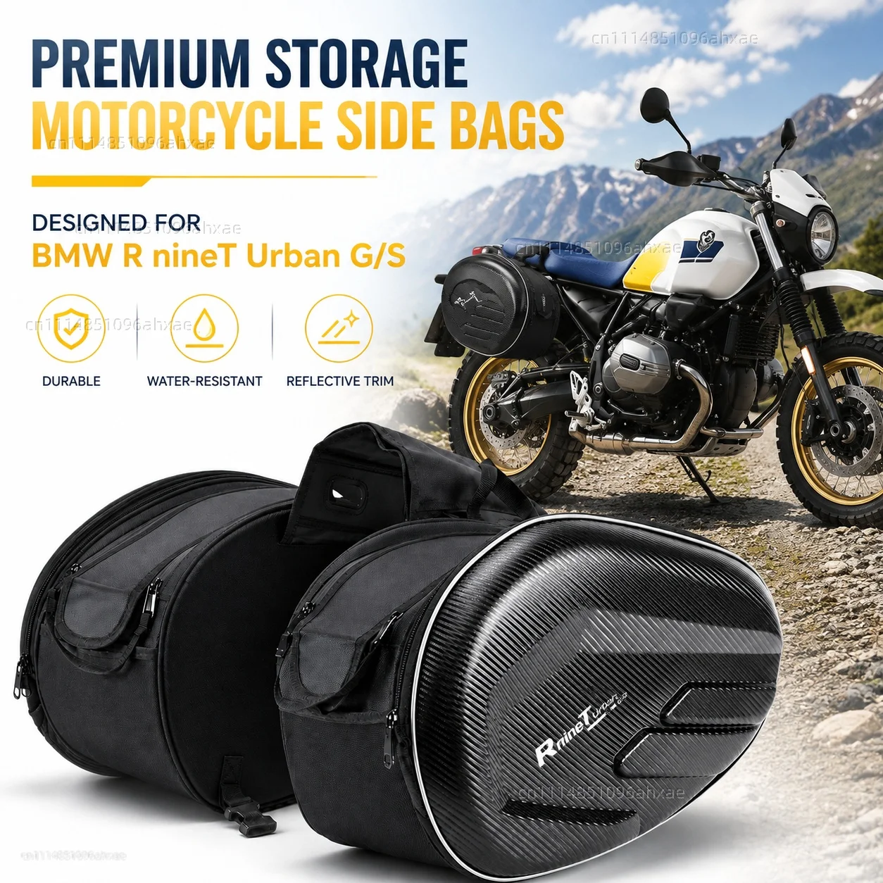 For BMW R nineT Urban G/S 2017-2026 2PCS Motorcycle Pannier Bags Luggage Saddle Bags Side Storage Fork Travel Pouch Box