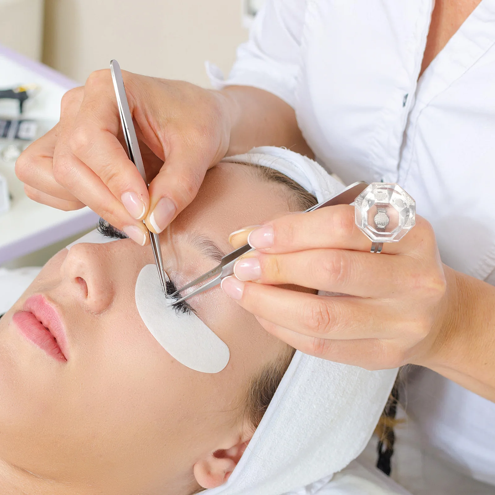 1Pcs Color Ring Cup Lightweight Eyelash Makeup Tool Pigment Tray Portable Tattoo Remover Primer