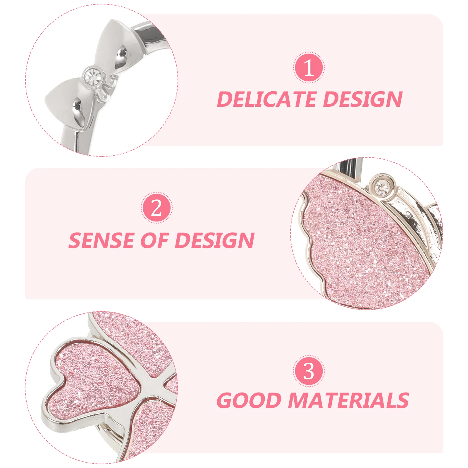 

Butterfly Bag Hook Hanging Handbag ganizer Desk Purse Hanger Matte White Sparkle Foldable Decorative Office Accessories Women