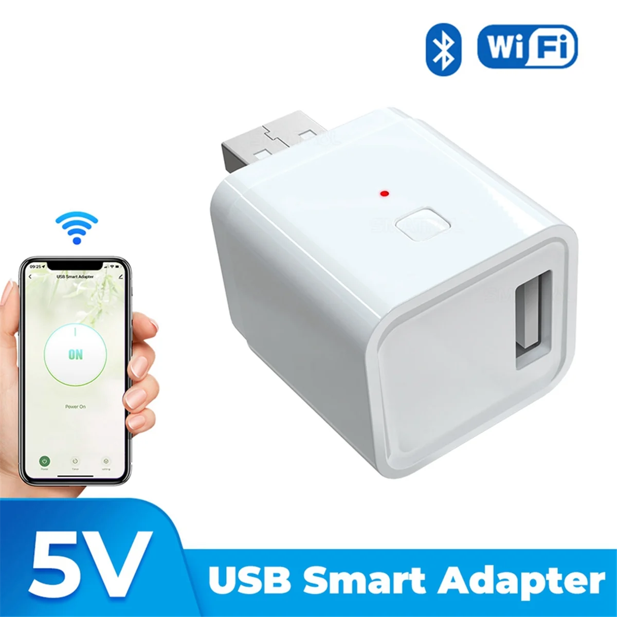 Doodle Smart USB Adapter Switch 5V 2A WiFi Power Adapter Charging Head APP Voice Timing Control USB Adapter