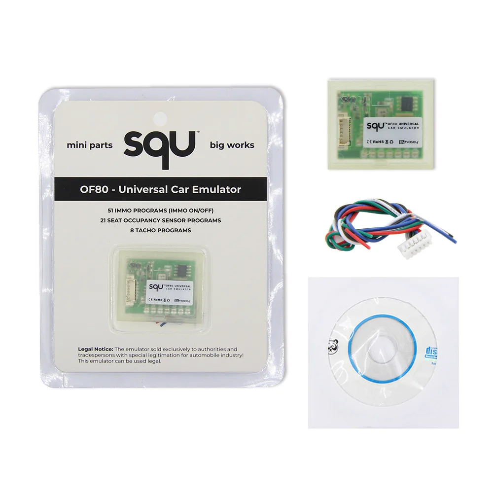 L'émulateur universel de voiture SQU OF80 prend en charge le capteur d'occupation IMMO/système/programmes Tacho