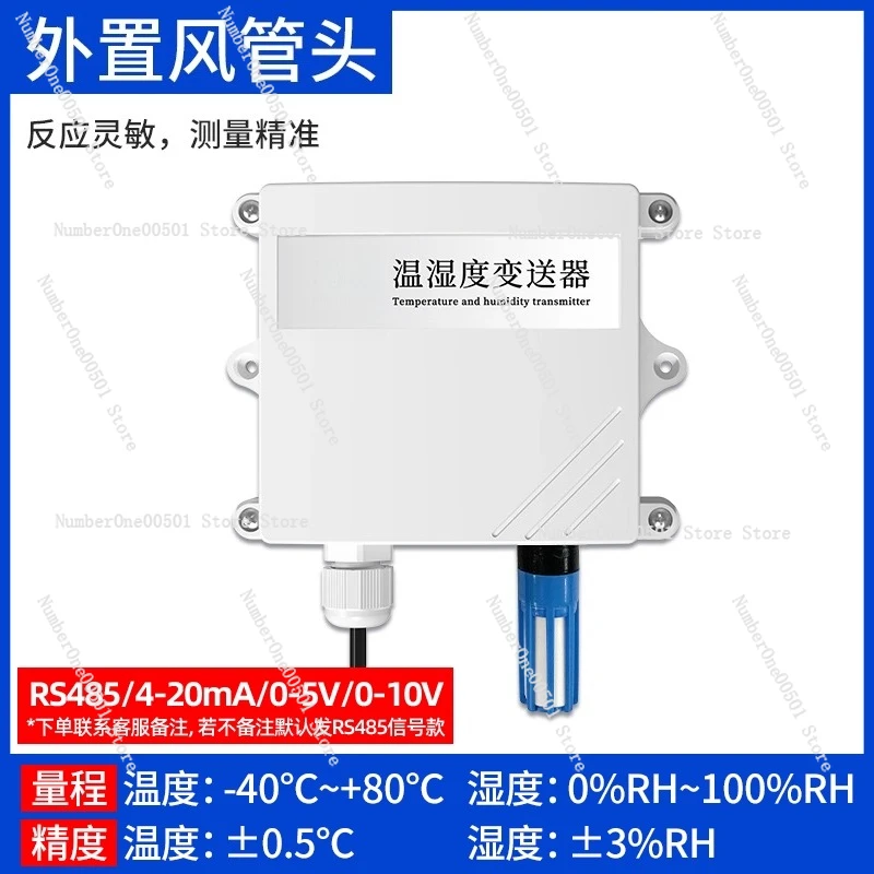 

Temperature Humidity Sensor Analog 4 20mA Agricultural Greenhouse Transmitter Digital Display Industrial Thermometer
