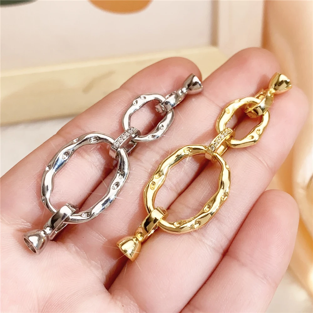 Simple New Fashion Jewelry Accessories Good Quality Exquisite Clasps & Hooks Gold Plated Handmade Making Components