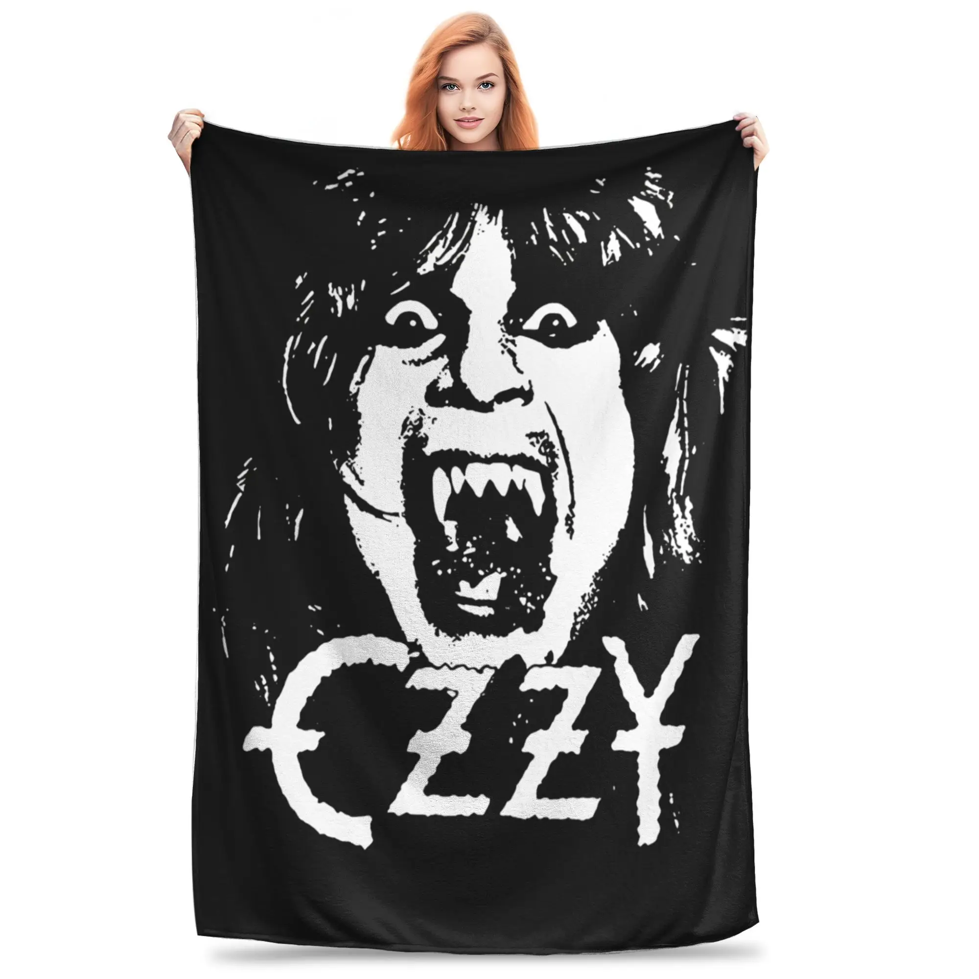 Black Sabbath Crazy Train Soft Warm Blanket  Travel Plush Throw Blanket Fashion Couch Chair Flannel Bedspread Sofa Bed Cover