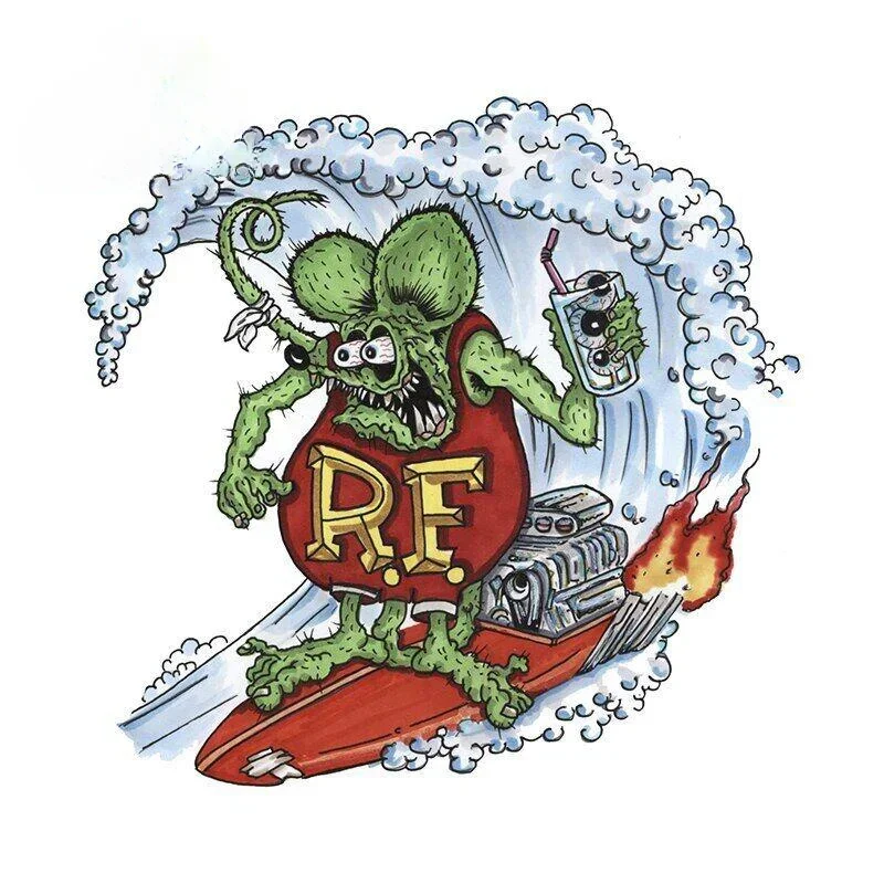 

For RAT FINK Car Stickers Air Conditioner Trunk Decal Scratch-Proof