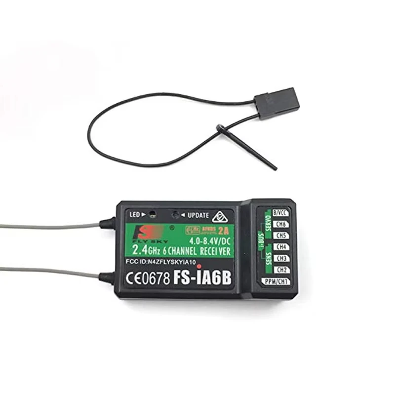

Flysky FS-iA6B Receiver 2.4G 6CH PPM Output With iBus Port Compatible With Flysky I6X I4 I6 I10 Radio RC Transmitter