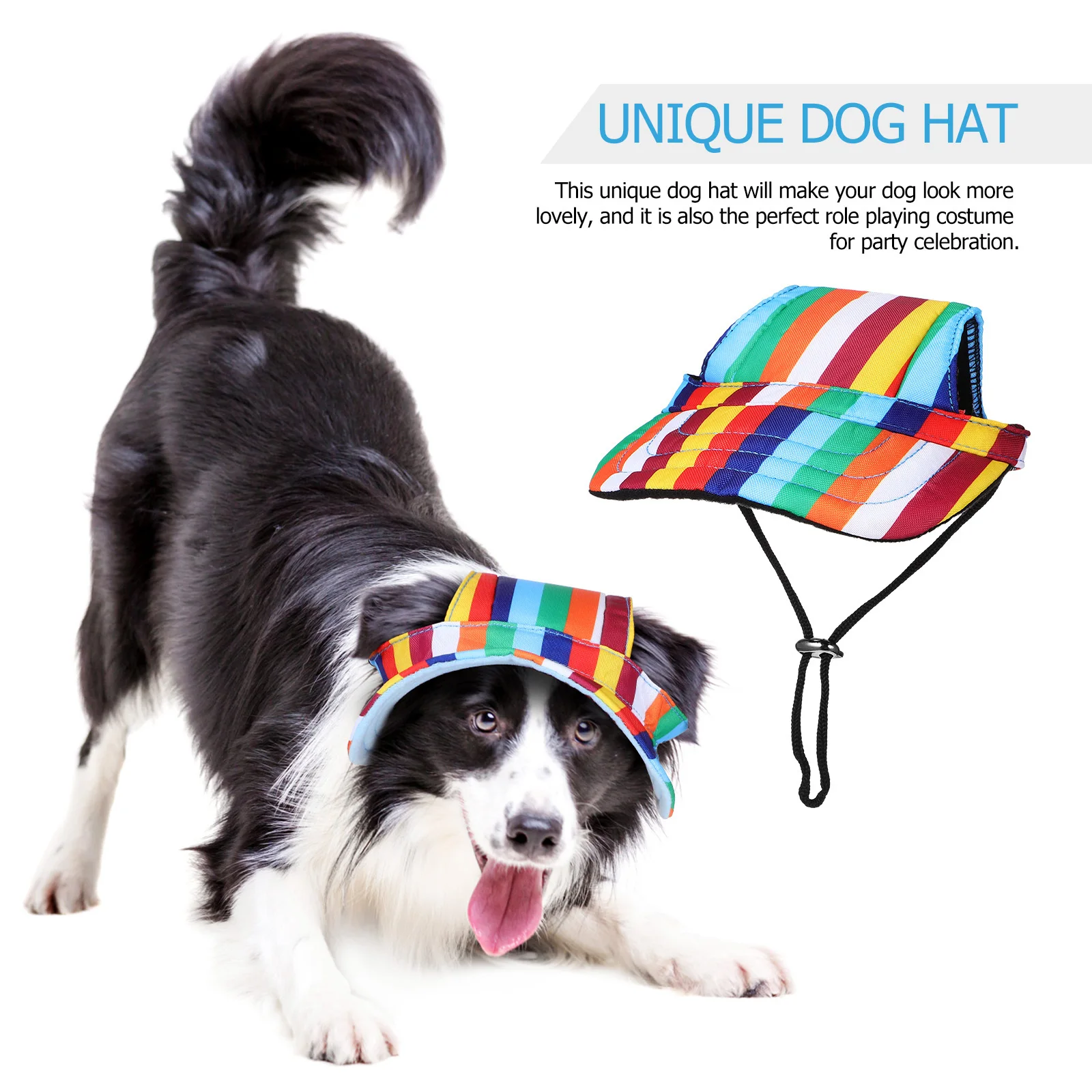 

2Pcs Dog Baseball Hats Sports Hats Wide Brim Summer Outdoor Protective Sun Caps for Small Medium Large Dogs Dog Hat