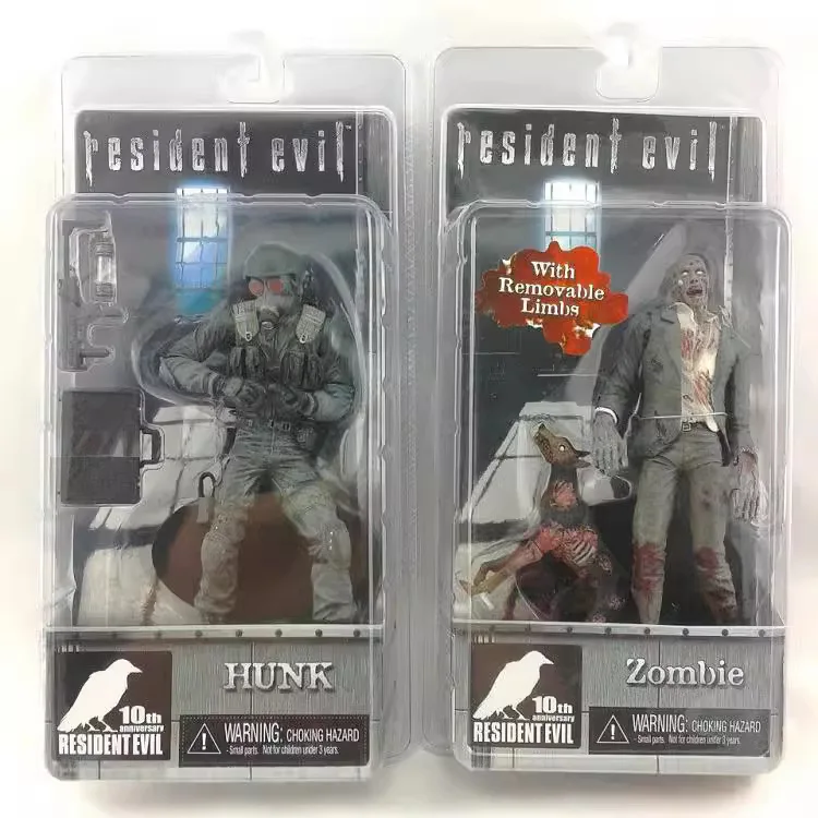 NECA Resident Evil Zombie Dog com Hunk Máscara de Gás Figura de Ação Modelo Colecionável Brinquedo Exibição de Casa Ornamento de Mesa Presente
