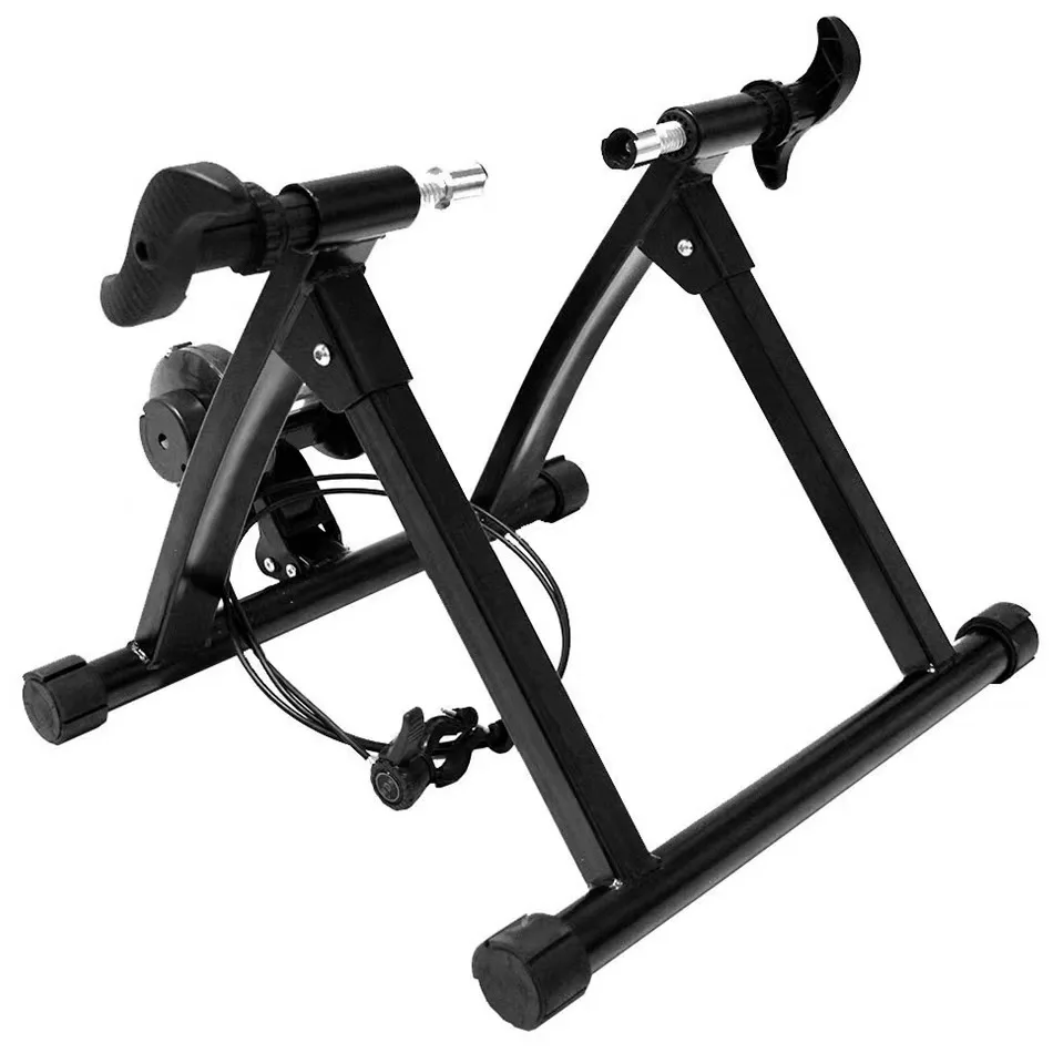 

Bicycle Trainer - Magnetic Mount for 26-28 Inch and 700C Wheels - Equipped with Quick Release Lever and Front Wheel Lift Block