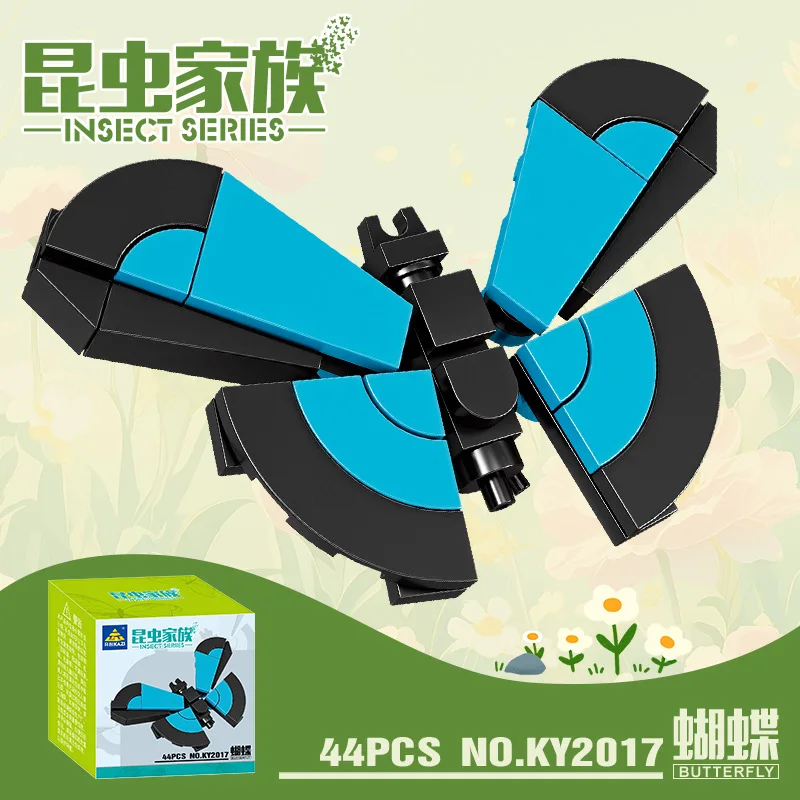 

Набор строительных блоков с изображением насекомых, микро строительные блоки для взрослых, сборка игрушек для детей, мини-кирпичи для мальчиков, строительный набор