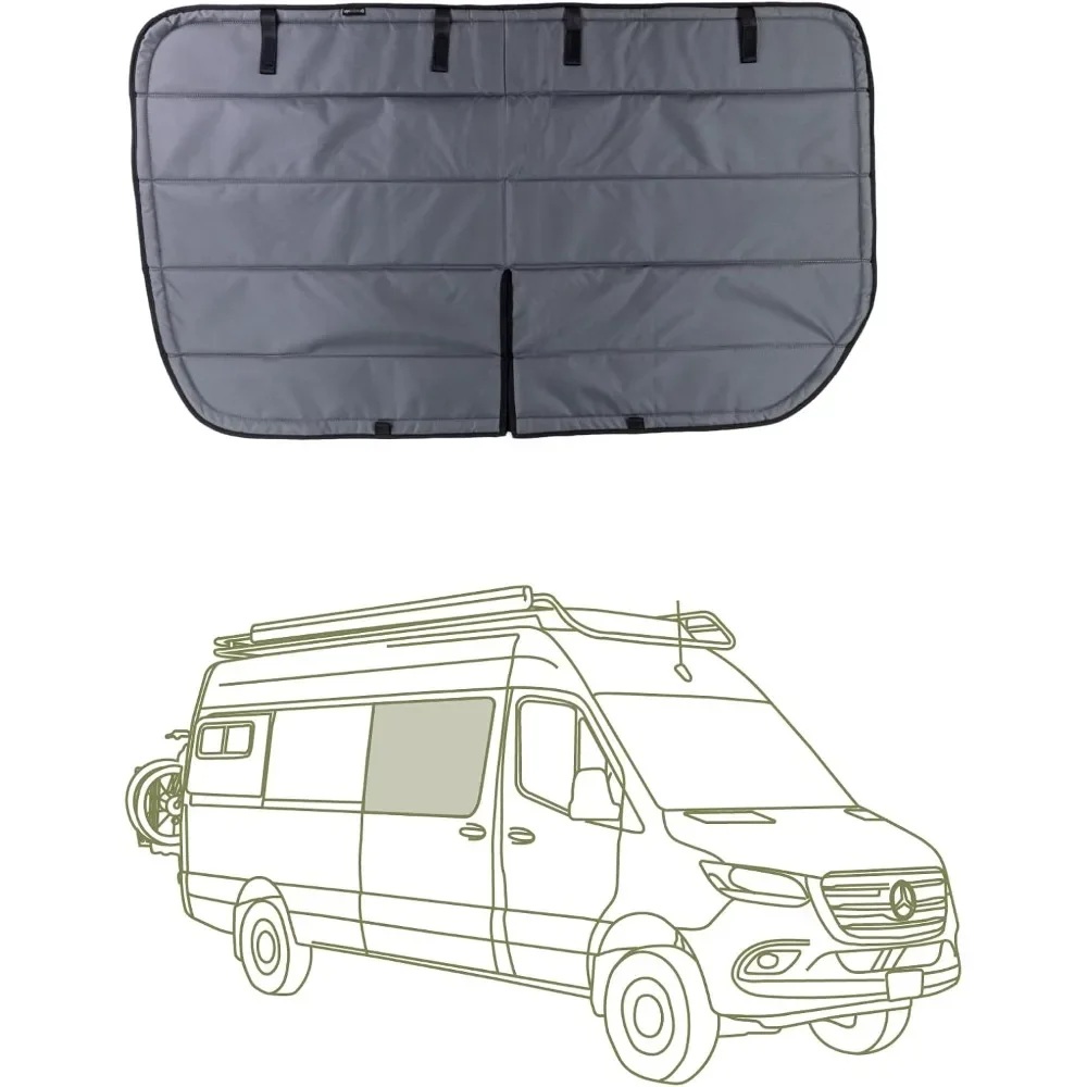 

insulated magnetic blackout window cover designed for mercedes-benz ncv3 & vs30 sliding door with bare metal frame only (van ye