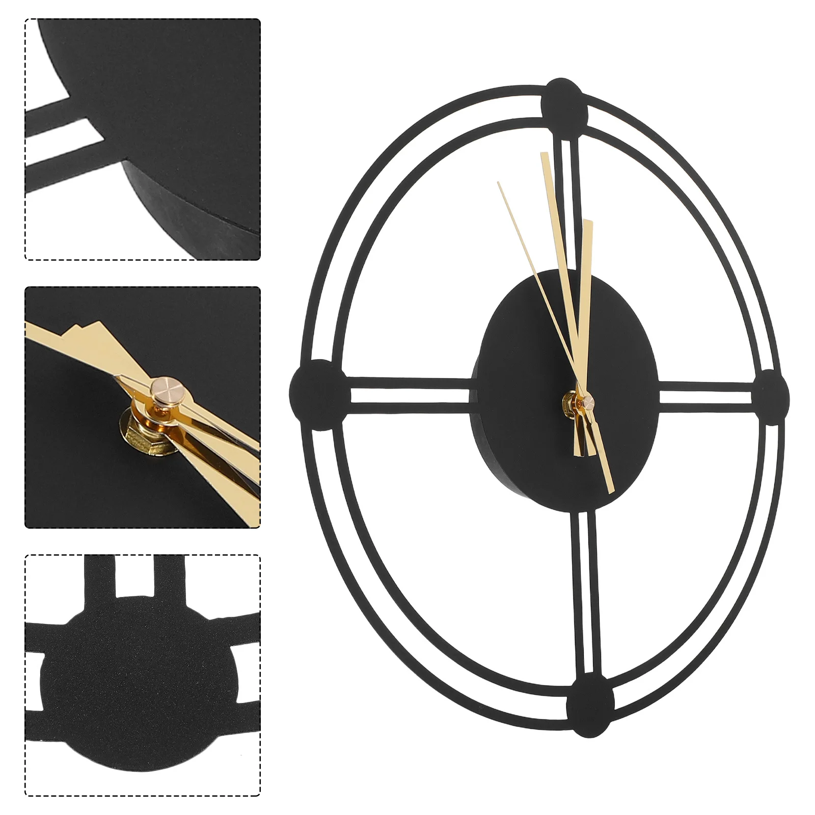 

Garden Wall Clock Metal Outdoor Indoor Silent Non Ticking Weatherproof Living Room Kitchen Patio Decorative Outdoor Wall Clock