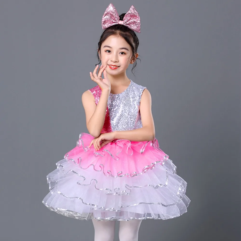 ملابس الأطفال ملابس الرقص أزياء المسرح فستان الحفلات الأميرة الجنية فستان توتو أنيق ملابس الأطفال فساتين الباليه فستان فتاة #1