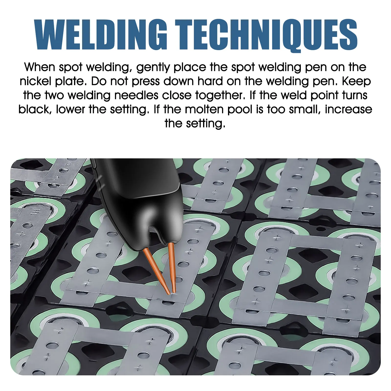 Mesin las baterai dengan 99 pengaturan yang dapat disesuaikan, layar LCD 1,3 inci, mode ganda untuk pemasangan dan perbaikan baterai lithium