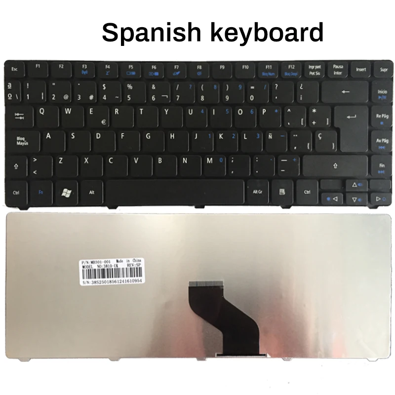 لوحة مفاتيح الكمبيوتر المحمول الروسية/الأمريكية/الإسبانية لشركة أيسر أسباير 5935 5935G 5940 5940G 3750ZG 3750 3750G 3750Z 3935 4752 4752G 4752Z 4349 4350