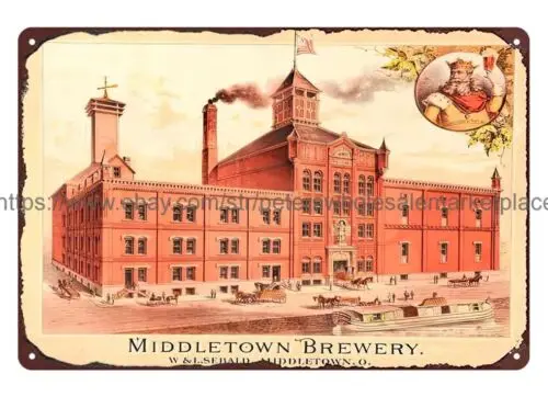 Middletown Ohio Brewery metal tin sign home accessories office restaurant