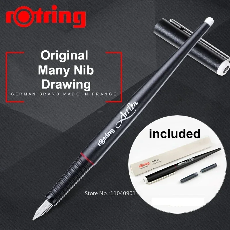 

Немецкая оригинальная перьевая ручка Rotring Art EF/F/M/1,5/1,9/2,3 мм, ручка для практики и письма, аксессуары для рукописного письма, новинка для бизнеса