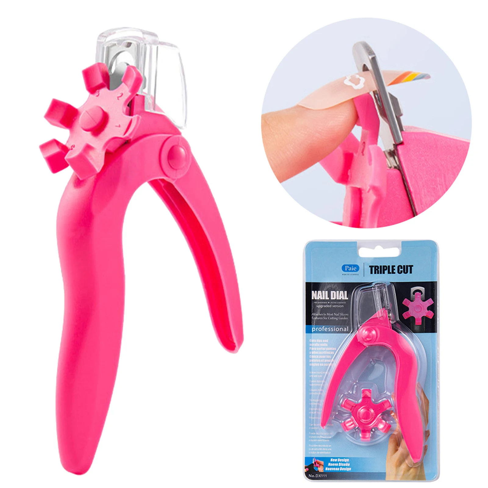 HALAIMAN Fake Nail Cutter Nail Clippers Straight Edge Acrylic Nail Clipper Tips Professional Manicure Guillotine Cut False Nails