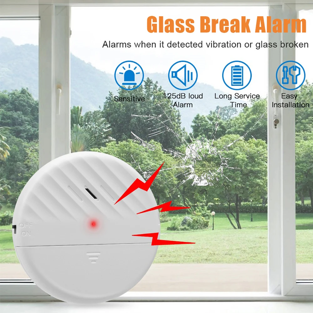 Door And Window Alarm Home Hotel Device Vending Machine Anti-Theft Alarm Ultra-Thin 125dB Vibration Sensing Alarm