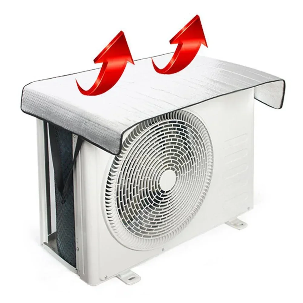 1 Pcs Outdoor Rainproof Air ConditionCover Air Conditioner Waterproof Dust Cover Washing Anti-Dust Anti-Snow Cleaning 46x95CM