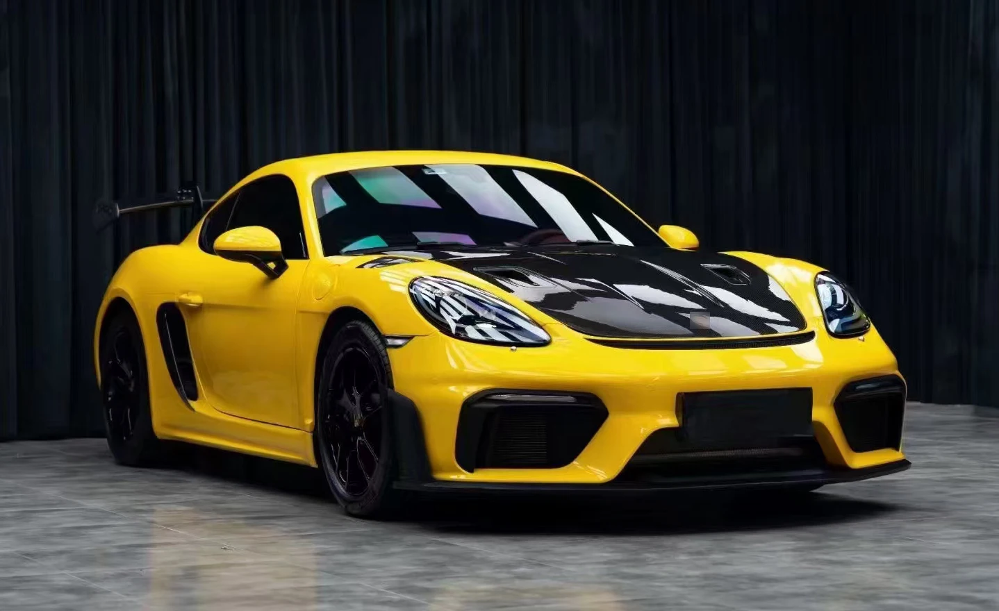 تجميل لـ 718 982 2016 - 2024 Cayman Boxster إلى GT4RS pp طقم الجسم الشريط الأمامي