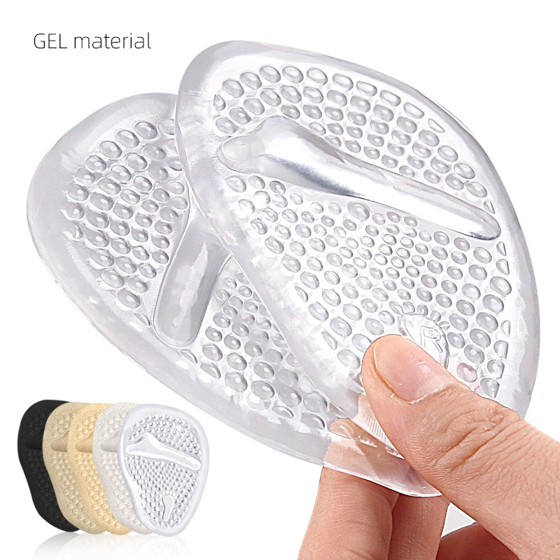 

10Pairs Shoe Pad Feet Care Gel Silicone Forefoot Insole High Heel Cushion Orthotic Arch Support Pads Non Slip Insert