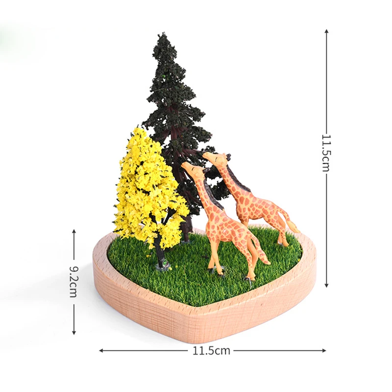 Mini krajobrazowa diorama DIY zestaw dla dzieci - model trawy drzewa zestaw rzemieślniczy, piaskownica stołowa architektura wystrój kreatywny ornament