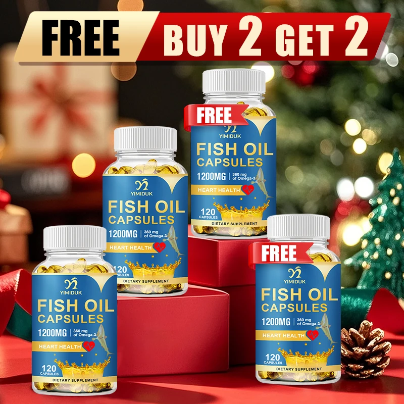

Buy 2 Get 2 Free! Ultra Pure Fish Oil Capsules, Support Heart, Brain & Joint Health, Healthy Cholesterol & Mood, Men & Women