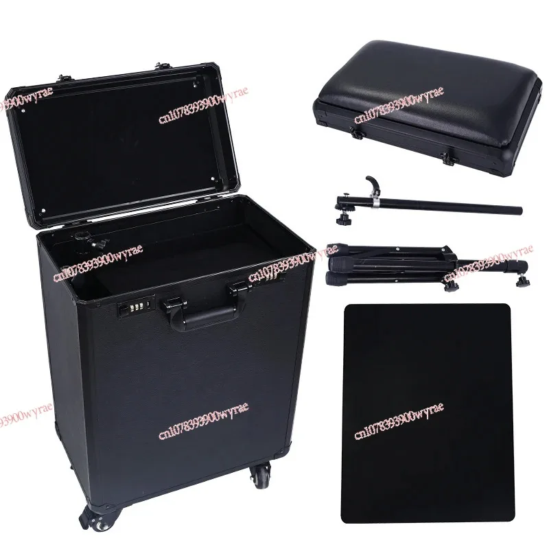 High-Capacity  Draw-Bar Box Dual Purpose Able Arm Bracket  Artist Tools Storage CasPortable Suitcase Tattoo Trolley Bag