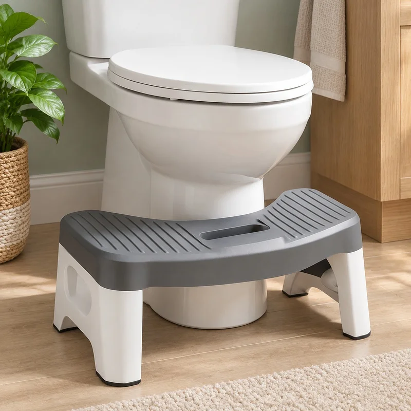 Adjustable Ergonomic Squatting Stool for Comfortable Toilet Posture, Ideal for Kids, Adults, and Pregnant Women