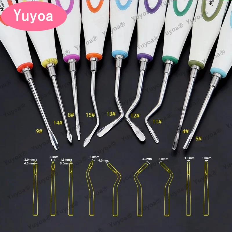 1PC Colorful Handle Dental Elevator Minimally Invasive Luxating Elevators Tooth Extraction Sterilizable Dentist Instrument Tools