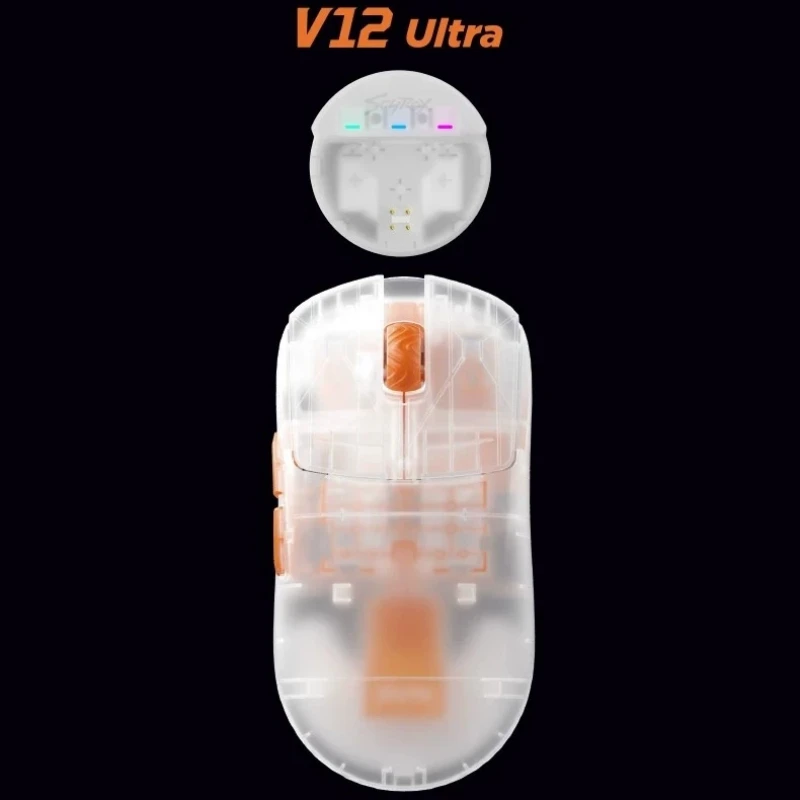 Scyrox V12L V12M Gaming Mouse,PAW NEXT 1 Sensor,Nordic 54H20 Chip,Dual Mode 2.4G Wireless&Wired for FPS Game Valorant CS2