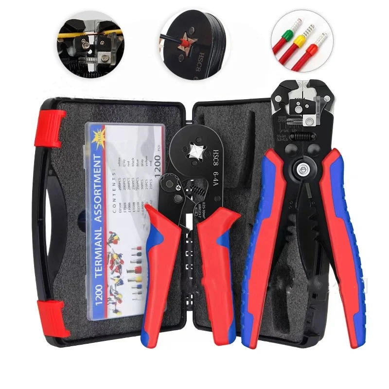 New Automatic HSC8 6-4 Wire Crimping Pliers Combination Set Multifunctional Wire Stripper Pliers Terminal Crimping Pliers