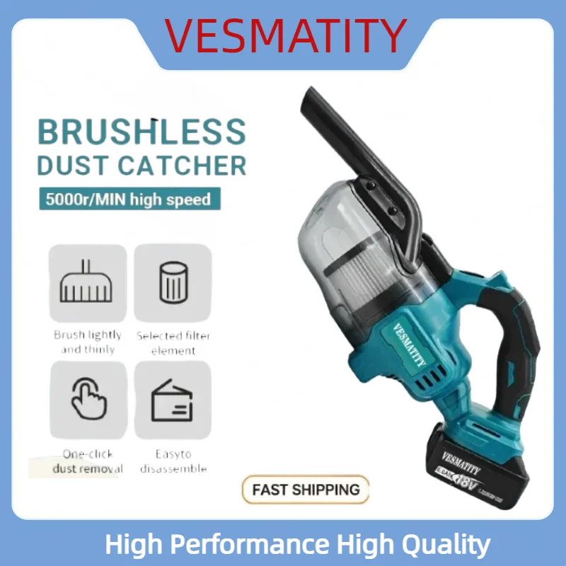 DCV501 Cordless Handheld Vacuum Cleaner Portable Brushless Vehicle Mounted Floor Cleaner Household Power Tools Fit Car