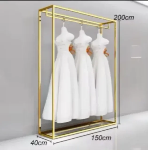 White clothing display rack