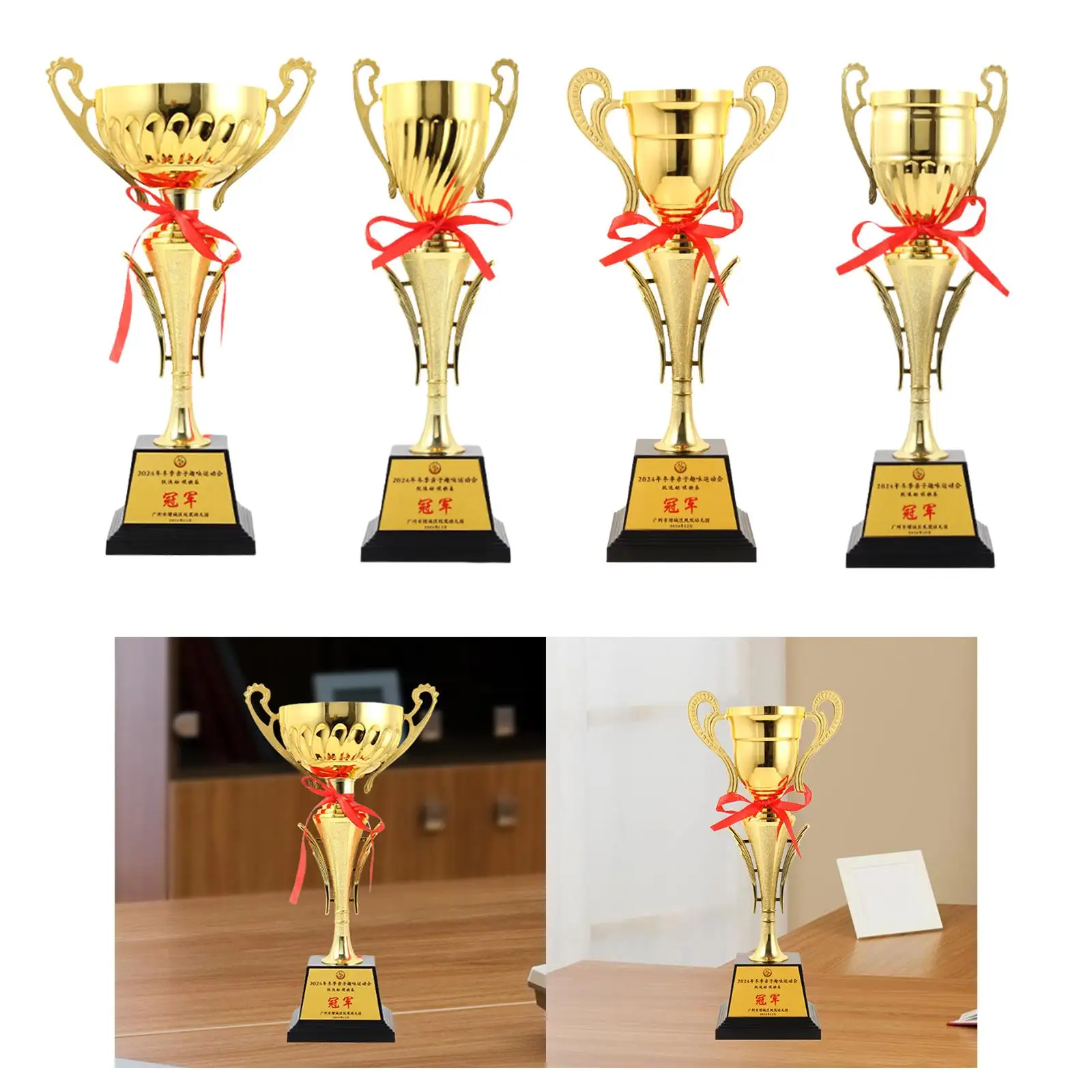 Football Teamwork Award Trophy Gold Cup for Sports Events League Competitions Celebration Decoration Graduation Prize