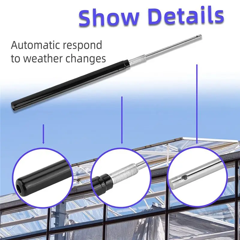 PZHI Automatic Window Opener Solar Heat Sensitive Greenhouse Vent Opener Single Spring Ventilation Tool for Garden