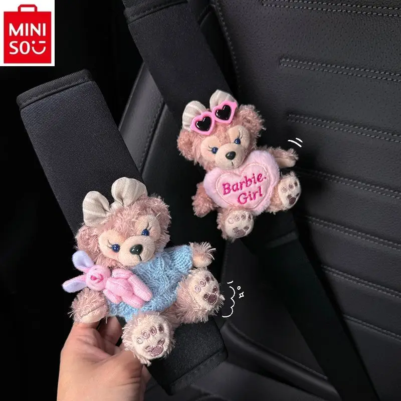 

MINISO Car Seat Belt Shoulder Protector Disney Doll Duffy Bear Cute Four Seasons Universal Car Interior Accessories