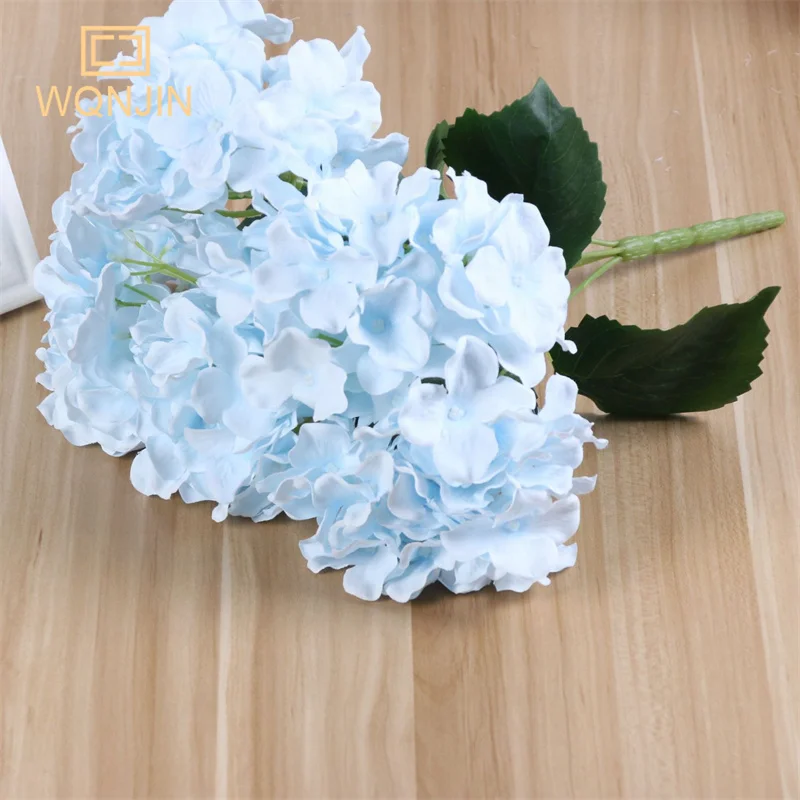 Artificial Flowers Silk 5 Heads Big Purple Hydrangea Vase for Home Decoration Wedding Decorative Fake Plants Christmas